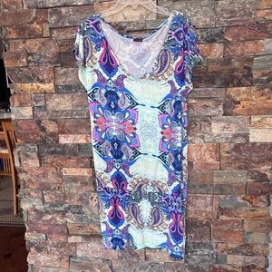 Colorful Paisley Print Dress